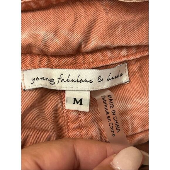 YFB acid wash cargo jogger pants size M boho romantic - Picture 6 of 9